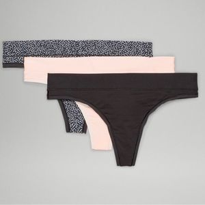 Lululemon UnderEase Mid-Rise Thong Underwear size S NWT pack of 3